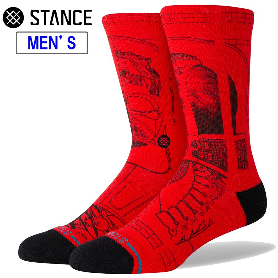 【メンズ】ダースベイダー スターウォーズ クルー 【レッド】【L/25.5-29.0cm】 A555A25VAD