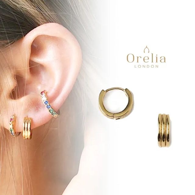 �y�I�[�N�V�������i�z�s�A�X �S�[���h�J���[ Linear Huggie hoops ���j�A �n�M�[ �t�[�v�X ORE25114