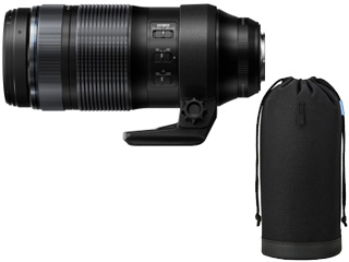 OLYMPUS M.ZUIKO 100-400mm ズームレンズ＋カメラケース OM SYSTEMオリジナル カモフラージュレンズカバー（M.ZUIKO