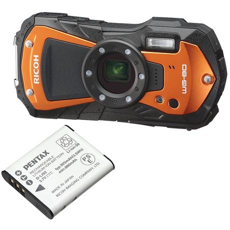 RICOH リコー WG-80（オレンジ） 防水コンパクトデジタルカメラ 