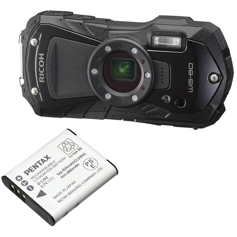 RICOH リコー RICOH WG-80（ブラック）＋D-LI92バッテリーセット