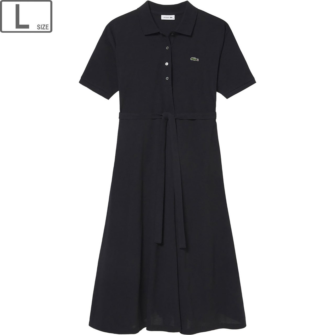 LACOSTE ラコステ 【レディース】鹿の子地マキシ丈ドレス