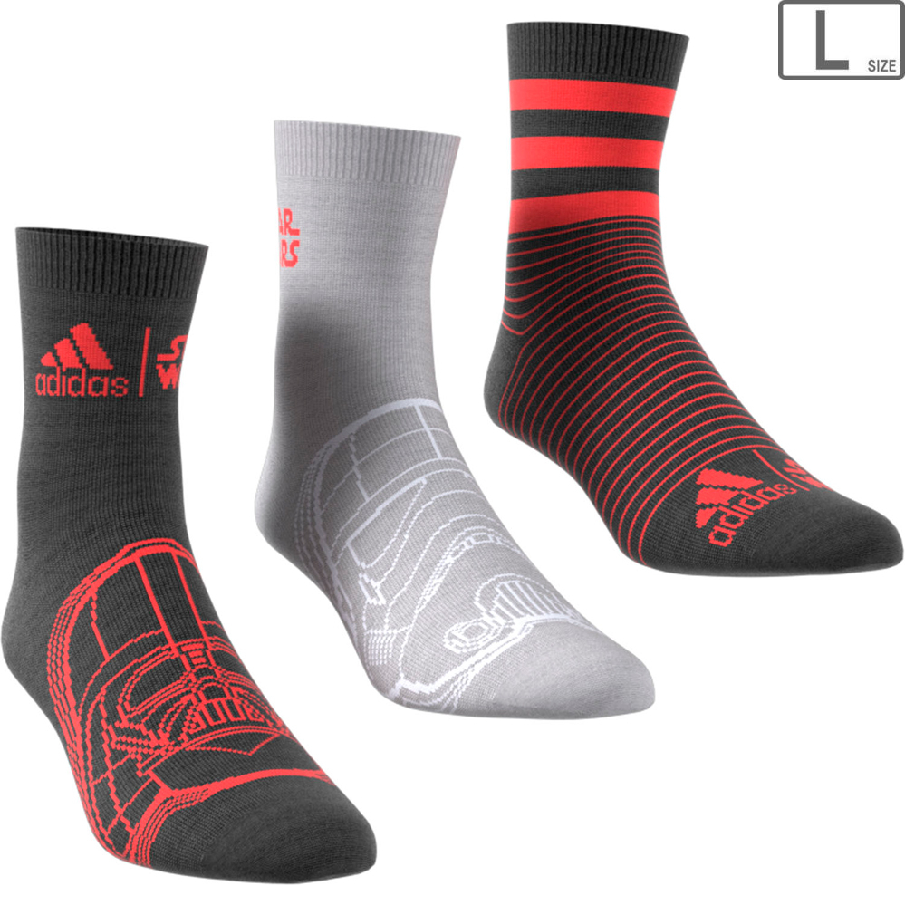 【ユニセックス】STAR WARS スターウォーズ 3足組ソックス 【ブラック/グレーツー/ブラック】