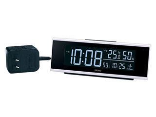 【在庫限り】DL307W　交流式デジタル　カラーLED表示　目ざまし時計
