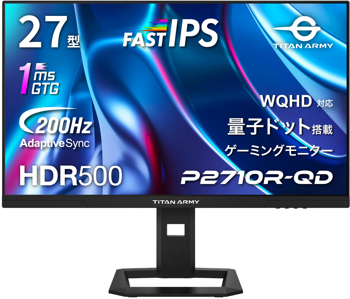 FAST IPS & QDLED(�ʎq�h�b�g) WQHD�Ή�27�^�Q�[�~���O�t���f�B�X�v���C P2710R-QD