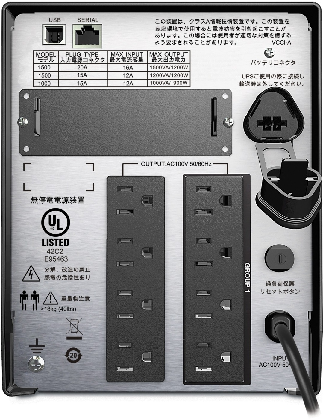 シュナイダーエレクトリック（APC） APC 無停電電源装置 UPS SMT1500J