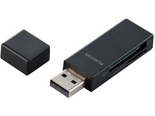 USB2.0対応カードリーダー/スティックタイプ/SD+microSD対応/ブラック MR-D205BK