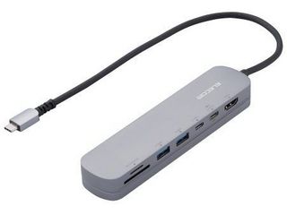 Type-Cドッキングステーション/アルミボディ/固定用スタンド/USB-A×2/HDMI/USB-C×2/SD+microSD DST-C20SV