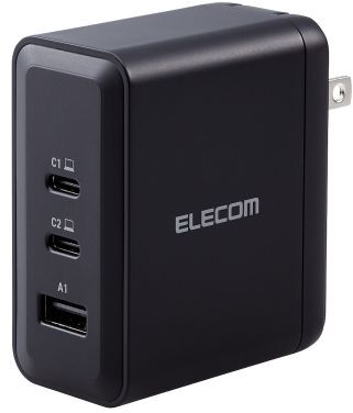 �m�[�gPC�pAC�A�_�v�^�[/USB PD/100W/USB-C2�|�[�g/USB-A1�|�[�g/�X�C���O�v���O/�u���b�N ACDC-PD65100BK