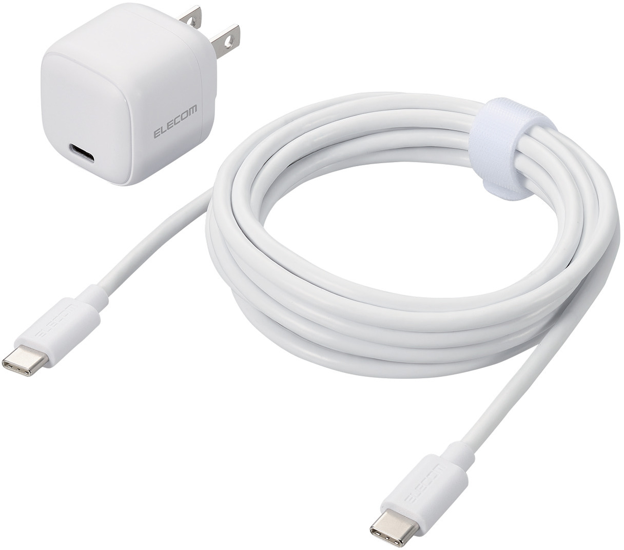 �X�}�z�E�^�u���b�g�pAC�[�d��/USB PD/20W/USB-C1�|�[�g/C-C�P�[�u���t��/2.5m/�z���C�g MPA-ACCP7720WH
