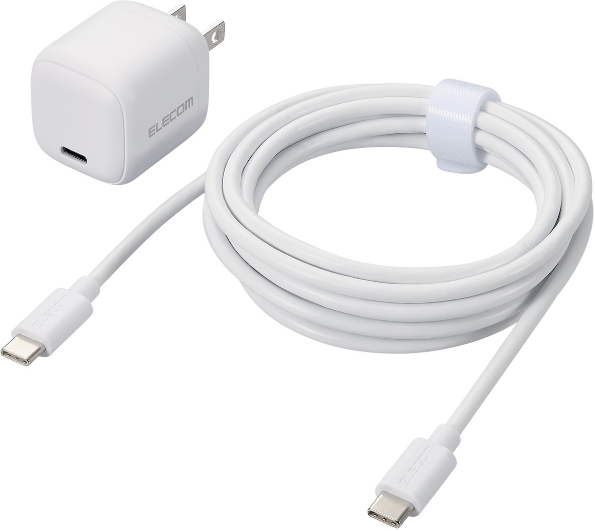 �X�}�z�E�^�u���b�g�pAC�[�d��/USB PD/30W/USB-C1�|�[�g/C-C�P�[�u���t��/2.5m/�z���C�g MPA-ACCP8230WH