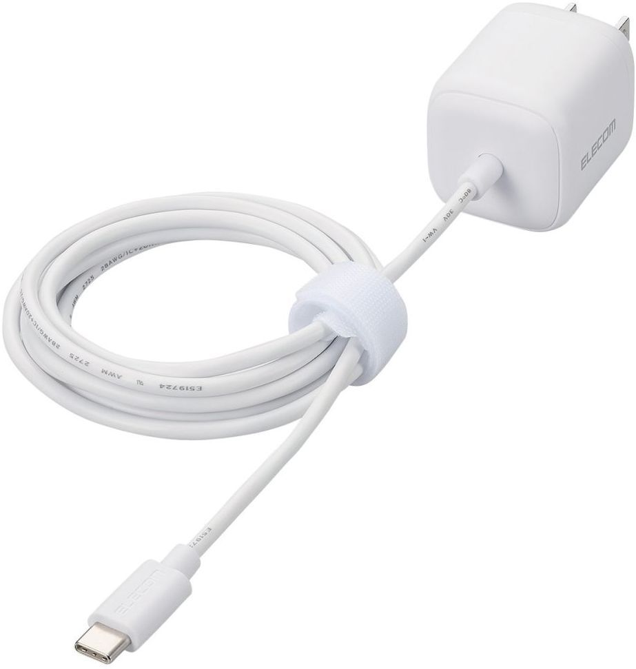 スマホ・タブレット用AC充電器/USB Power Delivery/30W/USB-Cケーブル一体/1.5m/ホワイト MPA-ACCP7930WH