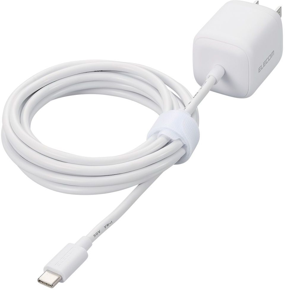 �X�}�z�E�^�u���b�g�pAC�[�d��/USB Power Delivery/30W/USB-C�P�[�u�����/2.5m/�z���C�g MPA-ACCP8030WH
