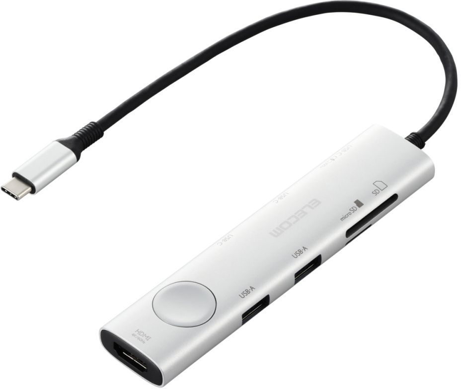 Type-ChbLOXe[V/USB PDΉ/USB-A×2/USB-C×3/HDMI(4K60Hz)/SD+microSD DST-S080BPSV