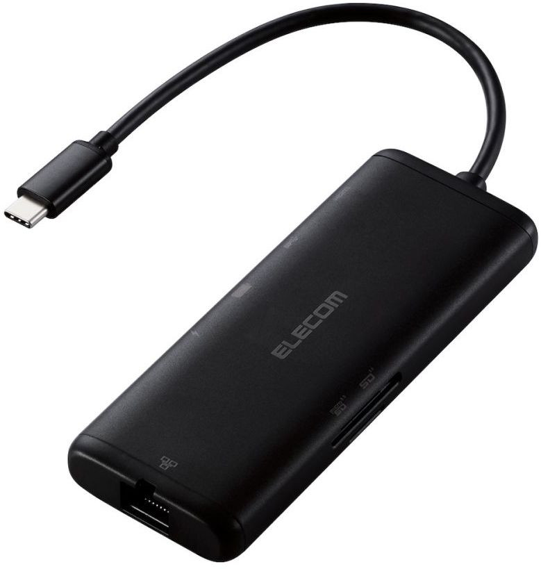 Type-C�h�b�L���O�X�e�[�V����/USB PD�Ή�/USB-A×2/USB-C×/HDMI/SD+microSD/LAN/�u���b�N DST-070BPBK
