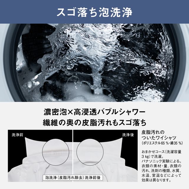 Aエリア限定配送】【標準配送設置無料】NA-LX113CL-Wななめドラム洗濯 