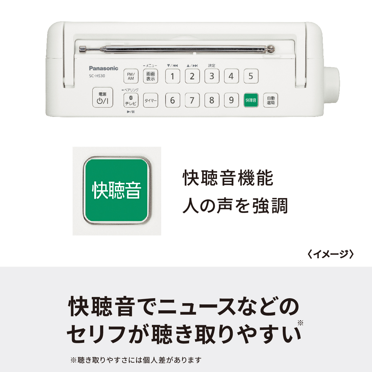 Panasonic パナソニック SC-HS30-W(ホワイト) ポータブルワイヤレス
