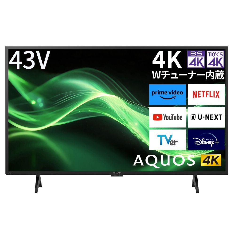 SHARP シャープ 4T-C43GJ2 43V型 4K液晶テレビ AQUOS アクオス GJ2 