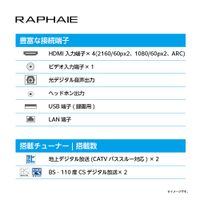 DOSHISHA ドウシシャ RL43RD02 43V型 4K 液晶テレビ RAPHAIE 