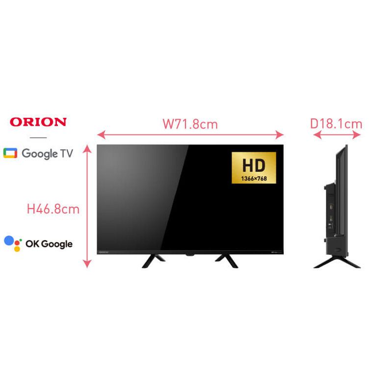 ORION オリオン OLS32WD10C 32V型 ハイビジョン GoogleTV搭載 スマート 