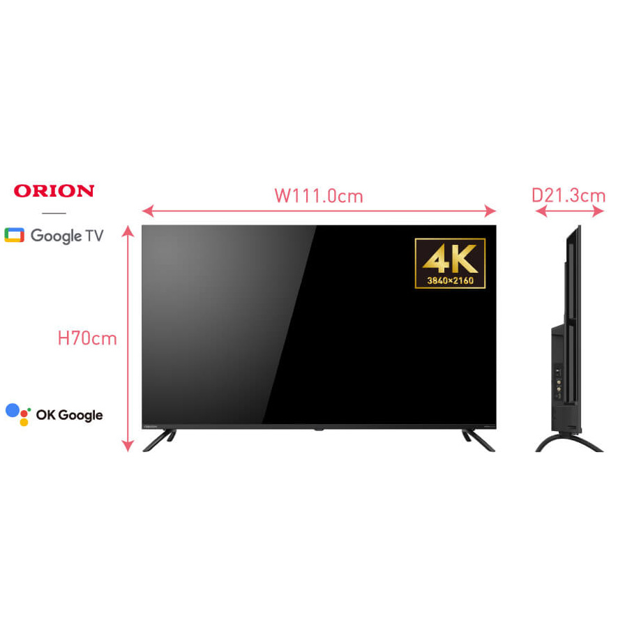 オリオン 50型　4Ｋ液晶テレビ　OL50RD100　2019年美品 ORION オリオン OL50RD600 50V型 4K対応液晶テレビ 50インチ
