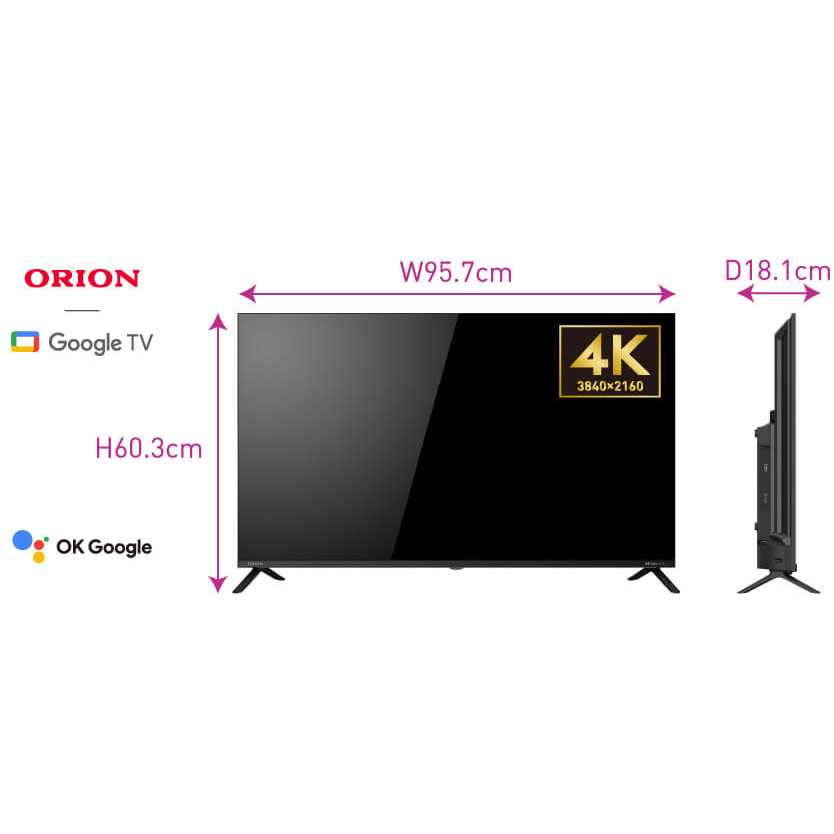 オリオン チューナレステレビ 43V型 4K GL431UA Amazon.co.jp: オリオン チューナレステレビ 43V型 4K 液晶