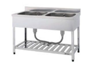 ☆地域限定送料無料☆工場整備品☆二槽シンク 幅1000 ステンレス