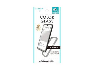 LEPLUS NEXT Galaxy A23 5G SC-56C/SCG18 ガラスフィルム ViAMO COLOR GLASS 全画面保護 ソフトフレーム ラ