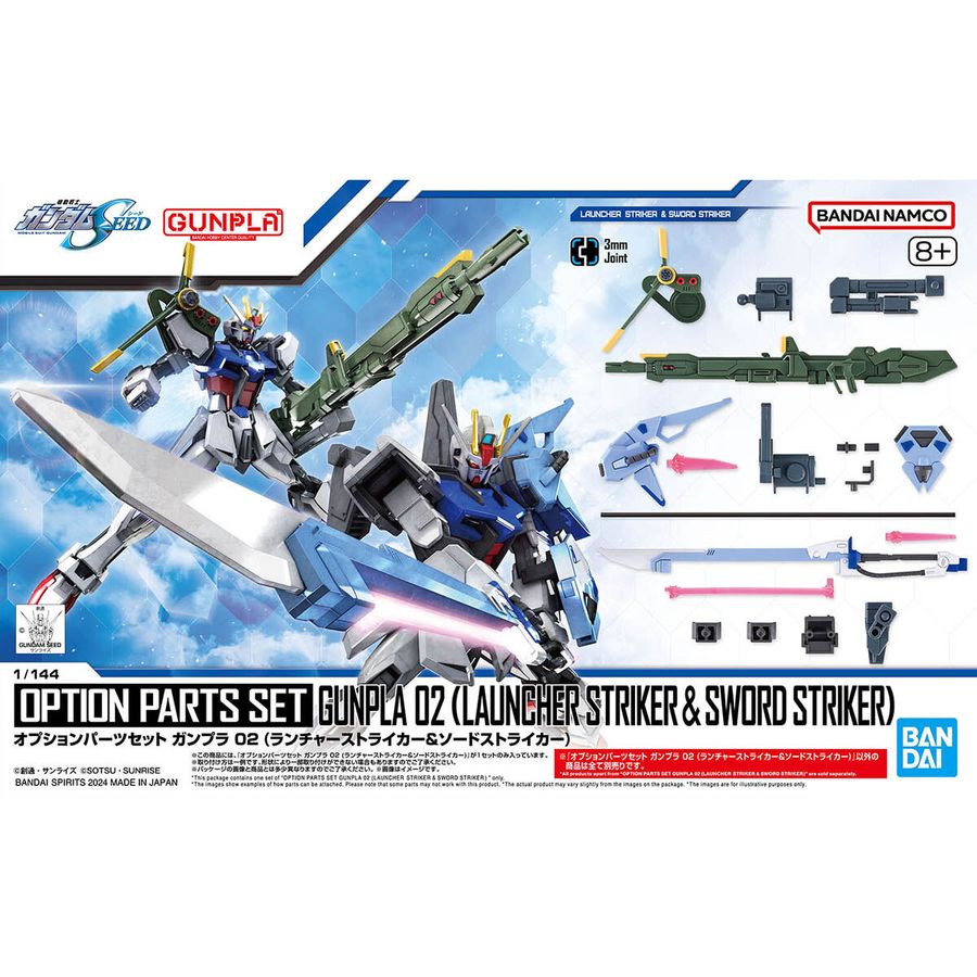 オプションパーツセット ガンプラ 02 (ランチャーストライカー&ソードストライカー)