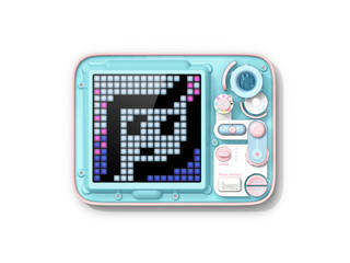 Divoom PIXEL FACTORY タッチパネル式 ドット絵お絵かきボード ブルー ...