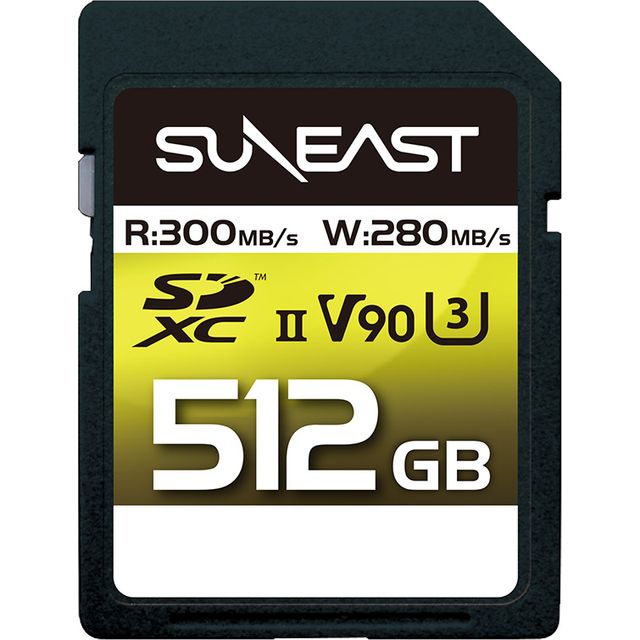 SDXCカード SUNEAST ULTIMATE PRO SD UHS-II V90カード 512GB SE-SDU2512GA300