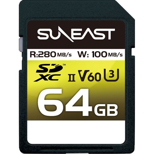 SDXCカード SUNEAST ULTIMATE PRO SD UHS-II V60カード 64GB SE-SDU2064GC280