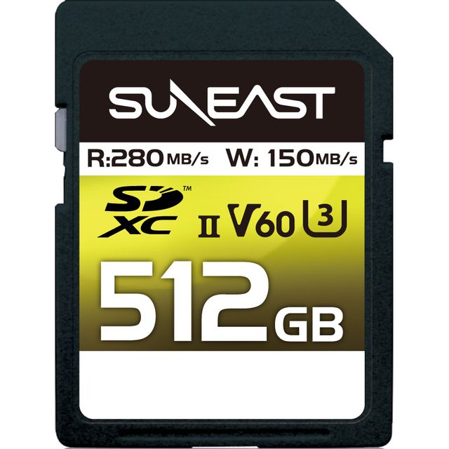 SDXCカード SUNEAST ULTIMATE PRO SD UHS-II V60カード 512GB SE-SDU2512GB28