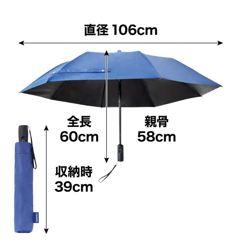 THANKO/サンコー ファンで涼む新しい日傘「折りたたみファン