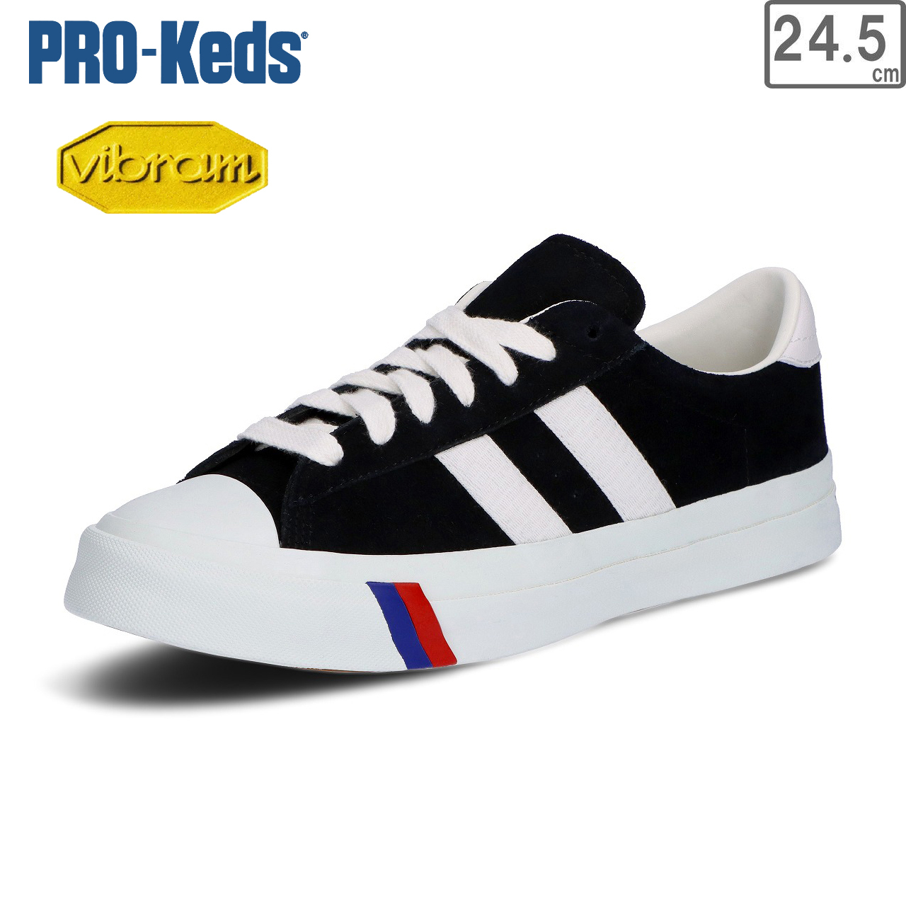 PRO-Keds プロケッズ 【ユニセックス】ロイヤルプラス スエード 【ブラック】【24.5cm】 PN1021 ヴィブラムメガグリップ