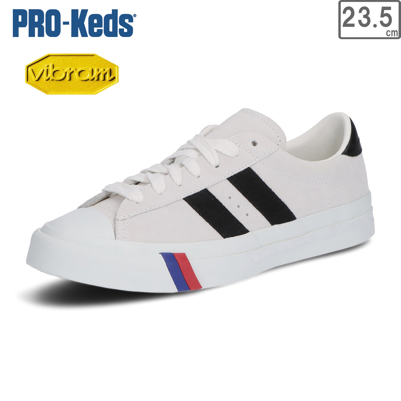 PRO-Keds プロケッズ 【ユニセックス】ロイヤルプラス スエード 【ホワイト】【23.5cm】 PN1021 ヴィブラムメガグリップ