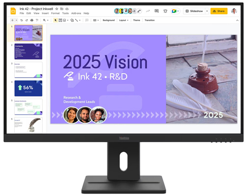 WQHD�Ή� 27�^���C�h�t���f�B�X�v���C ThinkVision E27Q-40 (DP�AHDMI/�u���b�N/3�N�ۏ�/IPS) 64BDGAR4JP