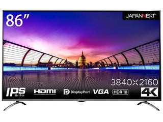 ���i�͌���n�� IPS�p�l���̗p 4K�Ή� 86�^���C�h�t���f�B�X�v���C JN-IPS8600UHDR-KG