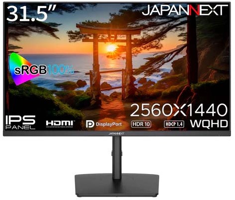 WQHDΉ 31.5^tfBXvC/HDMI×2ADP×2/ubN/2Nۏ JN-IPS315WQHDR-HSP