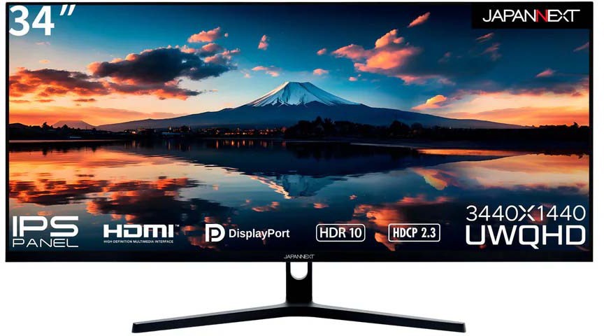 UWQHD�Ή�34�^�E���g�����C�h�t���f�B�X�v���C(IPS/HDMI×2/DP×2/�X�s�[�J�[/2�N�ۏ�) JN-IPS3401UWQHDR
