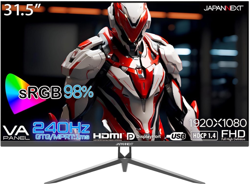 �t��HD�Ή�31.5�^�Q�[�~���O���j�^�[(VA/DP/HDMIx2) JN-V315G240FHDR