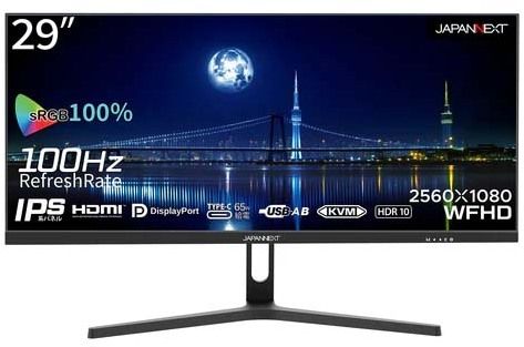 WFHD�Ή�29�^�t���f�B�X�v���C(IPS/DPx1/HDMIx1/TypeCx1/2�N�ۏ�) JN-IPS291WFHDR-C65W