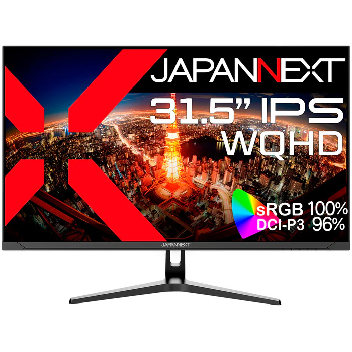 WQHD�Ή�31.5�^�t���f�B�X�v���C(IPS/DP/HDMI/Type-C65W���d/2�N�ۏ�) JN-IPS315WQHDR-C65W