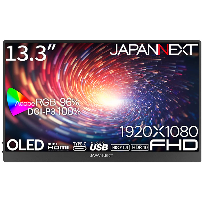 �t��HD�Ή�13.3�^�L�@EL���o�C���f�B�X�v���C(OLED/����/2�N�ۏ�) JN-MD-OLED133FHDR