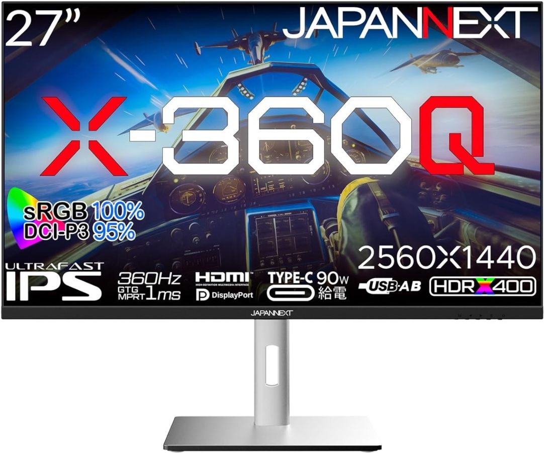 WQHDΉ 27^Q[~Oj^[(IPS/360Hz/DP/HDMIx2/Type-C90Wd/XCx) JN-27IPS360WQHDR-HSP