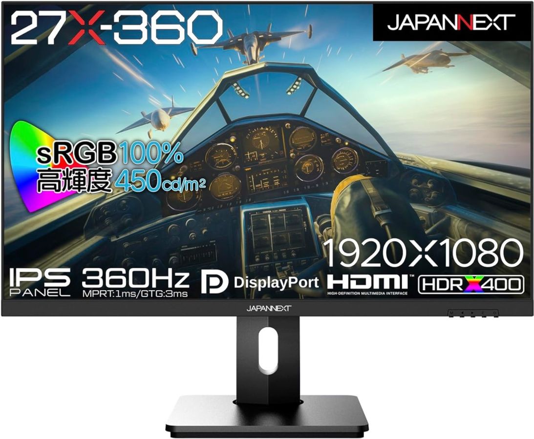 tHDΉ 27^Q[~Oj^[(IPS/360Hz/DPx2/HDMIx2/XCx/s{bg) JN-360IPS27FHDR-HSP