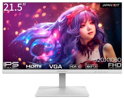 �t��HD�Ή� 21.5�^�t���f�B�X�v���C/HDMI×1�AVGA×1/�z���C�g/�X�s�[�J�[/2�N�ۏ� JN-IPS215FHDR-W