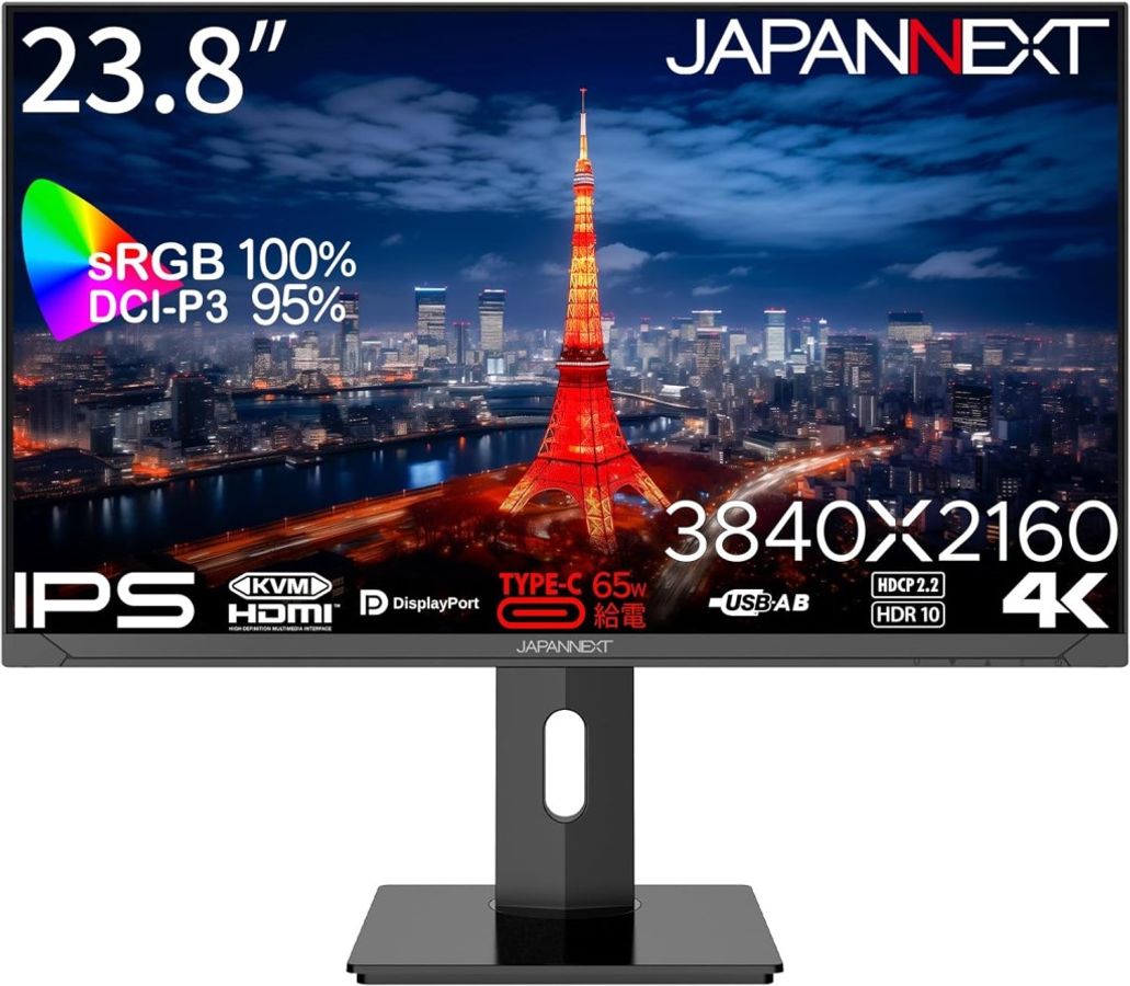 IPSpl̗p 4KΉ23.8^tfBXvC 2Nۏ JN-IPS2380UHDR-C65W-HSP
