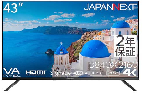 i͌n 4KΉ 43^tfBXvC HDMI×3/Xs[J[/3Nۏ JN-V43UHDR-U-H2