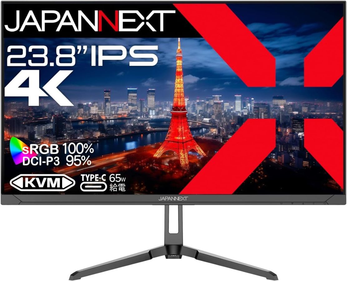JN-IPS2380UHDR-C65W IPSpl 4KΉ23.8^tfBXvC (PIPEPBP/2Nۏ) ubN